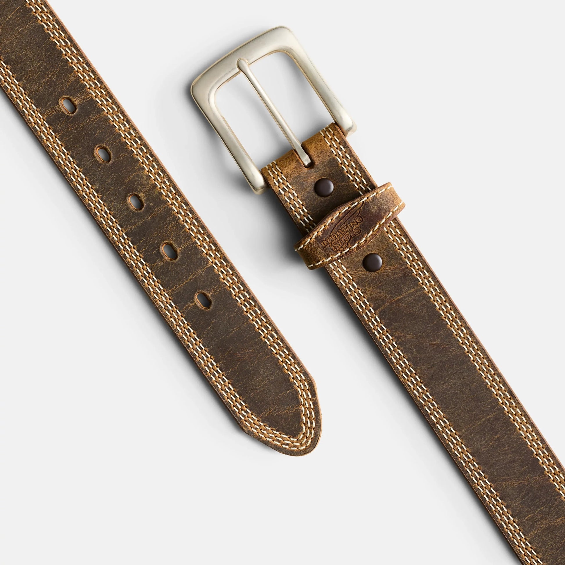 Red Wing Shoes Red Wing Triple Stitch Leather Belt in Brown 96548