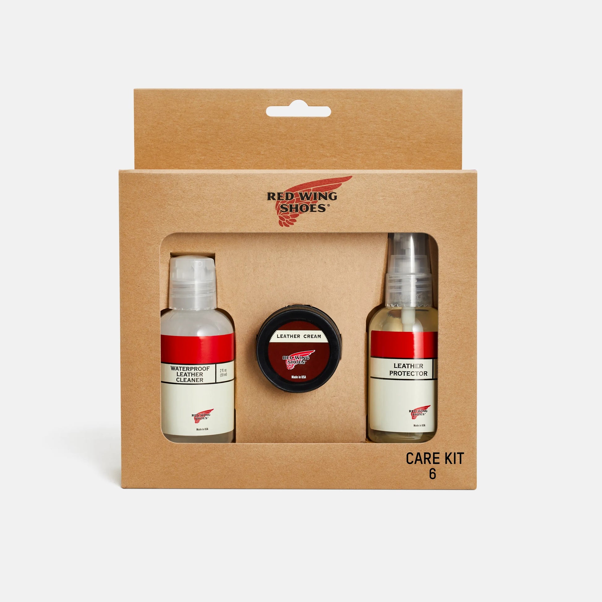 Red Wing Shoes Care Kit #6 for Waterproof Full Grain, Nubuck or Smooth Finish Leathers 98022